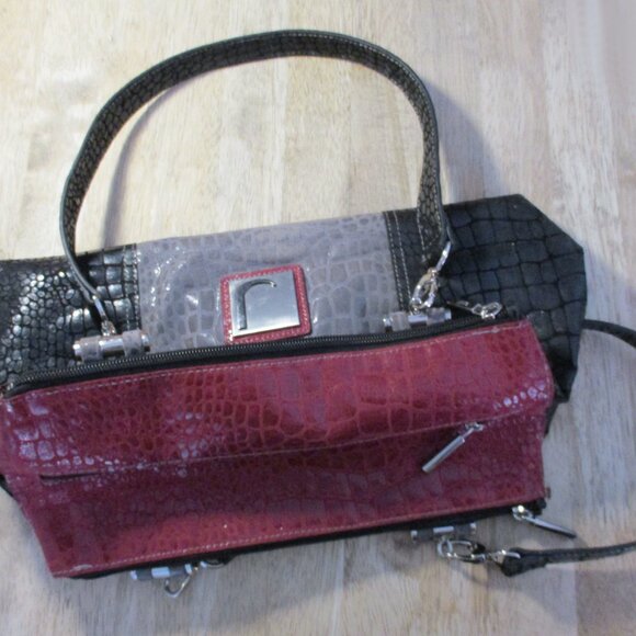✨ Joanel Faux Croc Patchwork Shoulder Bag ✨ - Picture 4 of 6